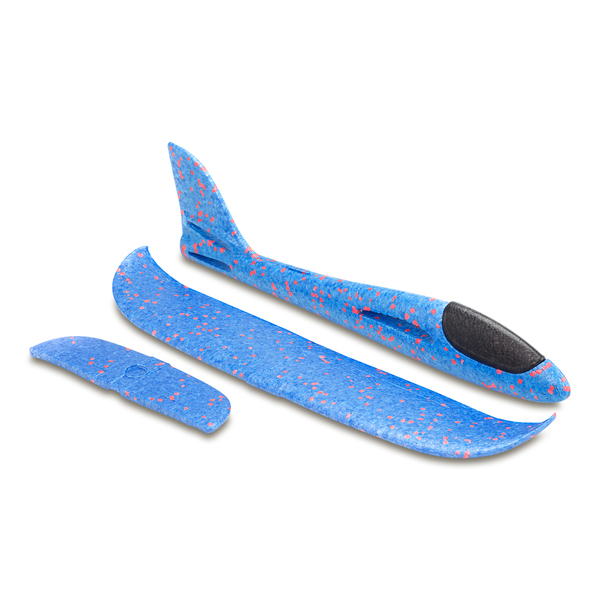 Samolot rzutka Glider, niebieski z nadrukiem logo a