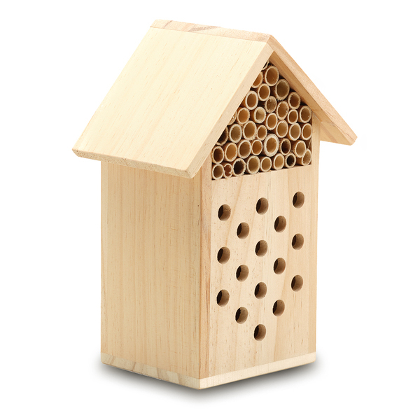 Domek dla owadów Bee, beżowy z nadrukiem logo - zdjęcie produktu