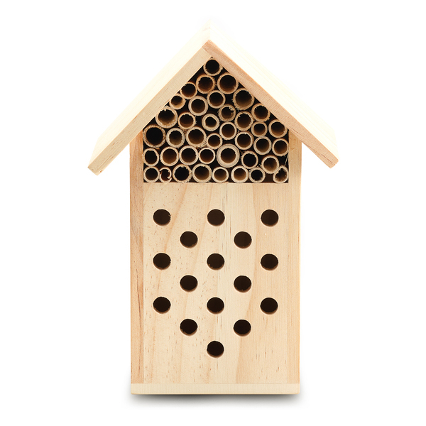 Domek dla owadów Bee, beżowy z nadrukiem logo a