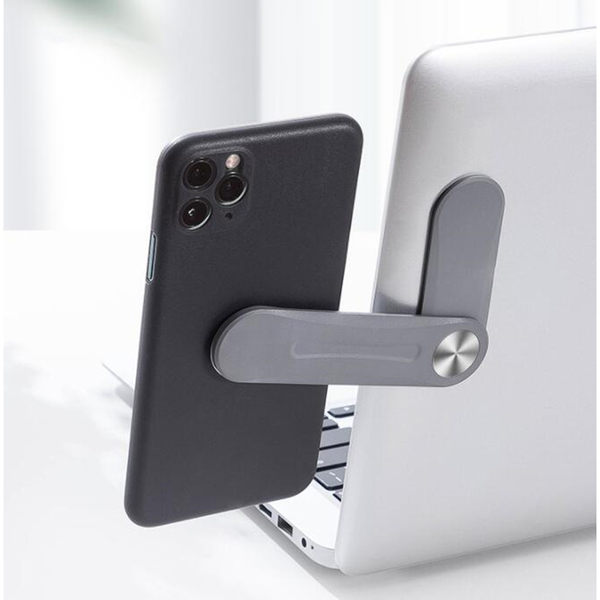 Uchwyt do telefonu z magnesem Magneto, czarny z nadrukiem logo b
