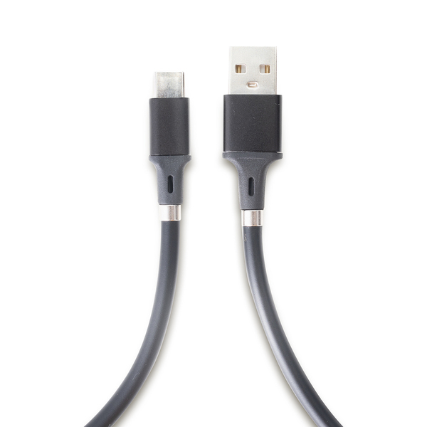 Kabel z magnesami Connect, czarny z nadrukiem logo b