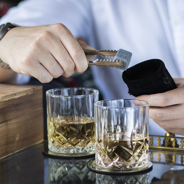 Zestaw do whisky Adare, brązowy z nadrukiem logo c