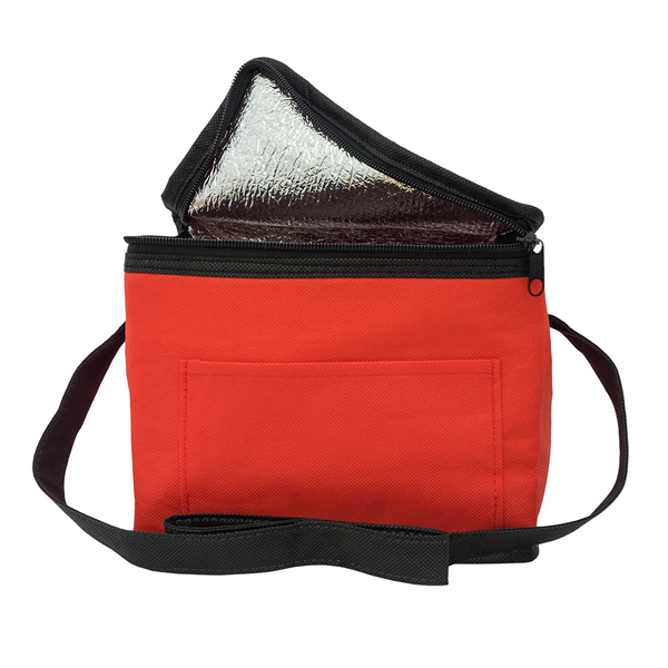 Torba termoizolacyjna na lunch Keep-it-cool, czerwony z nadrukiem logo f