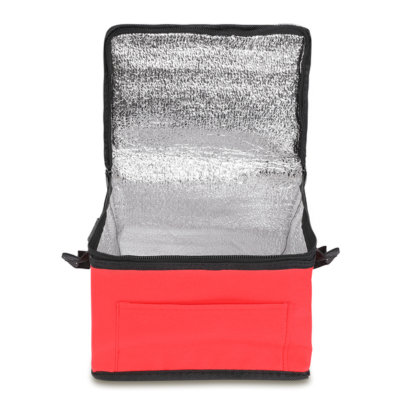 Torba termoizolacyjna na lunch Keep-it-cool, czerwony z nadrukiem logo