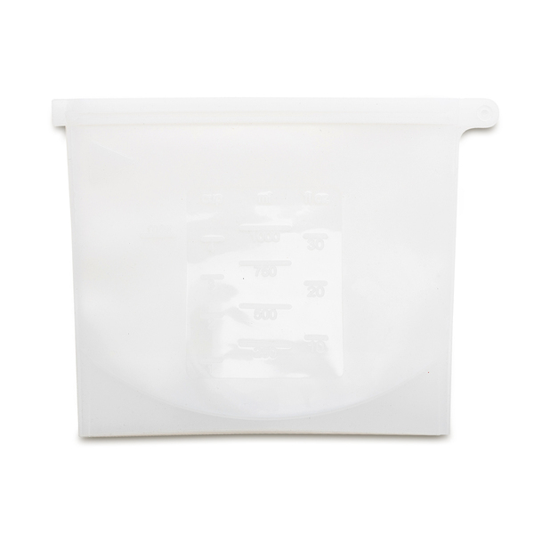 Torebka silikonowa Silicfresh, niebieski z nadrukiem logo d