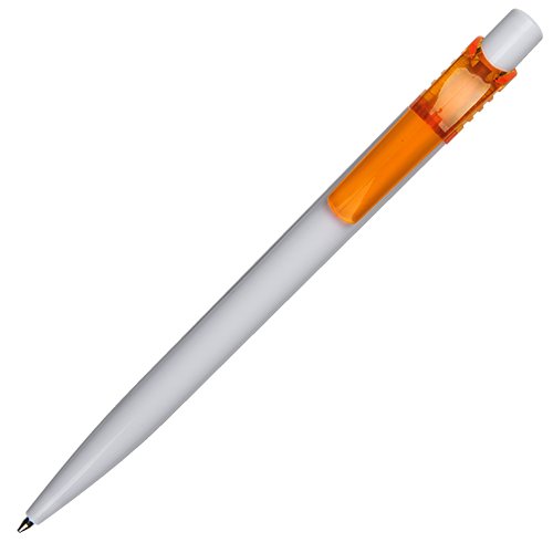 Długopis Easy, pomarańczowy/biały z nadrukiem logo a