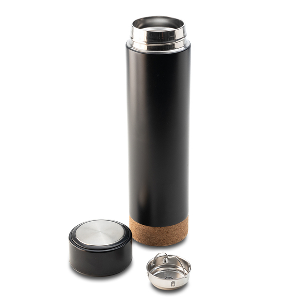 Termos Osseo 450 ml, czarny z nadrukiem logo b