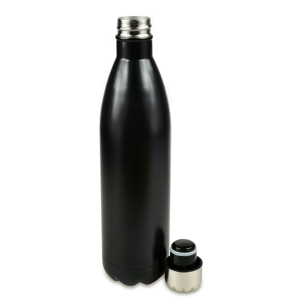 Butelka termiczna Orje 700 ml, czarny z nadrukiem logo a