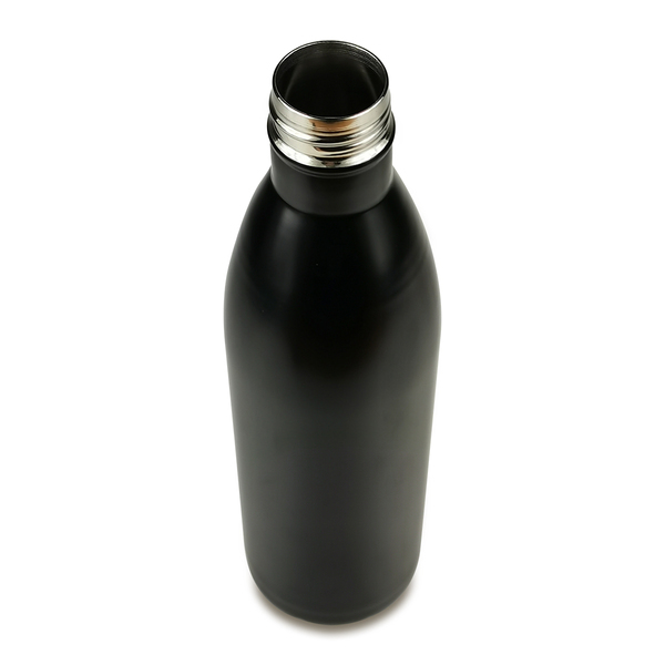 Butelka termiczna Orje 700 ml, czarny z nadrukiem logo b