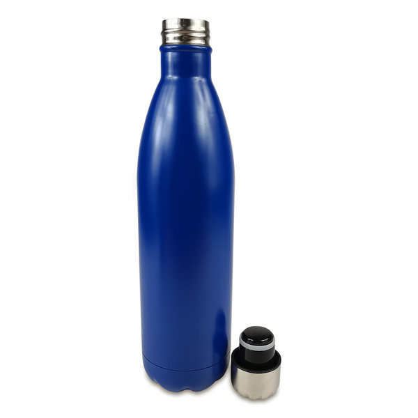Butelka termiczna Orje 700 ml, granatowy z nadrukiem logo a