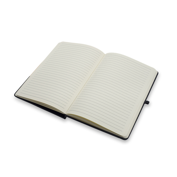 Zestaw notes z długopisem Fold, czarny z nadrukiem logo b