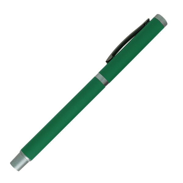 Zestaw piśmienniczy Jetmore, zielony z nadrukiem logo e