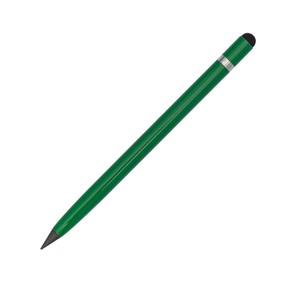Wieczny ołówek Lakin, zielony z nadrukiem logo a