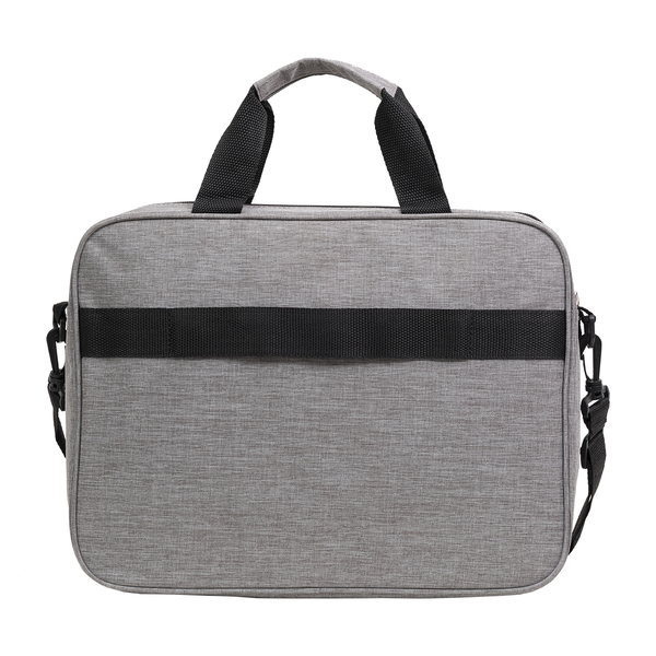 Torba na laptop Denny, szary z nadrukiem logo b