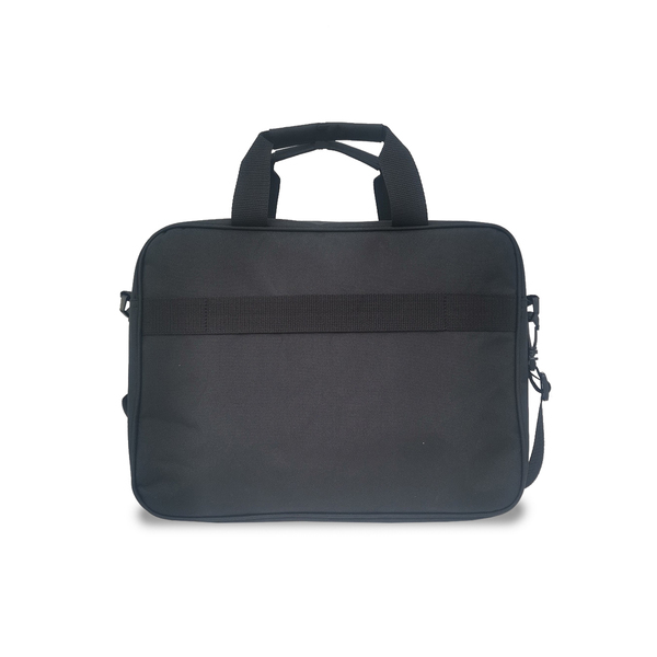 Torba na laptop Denny, czarny z nadrukiem logo a