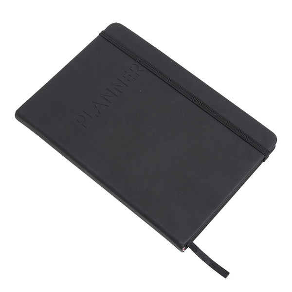 Planner Allright, czarny z nadrukiem logo a
