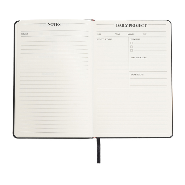 Planner Allright, czarny z nadrukiem logo b
