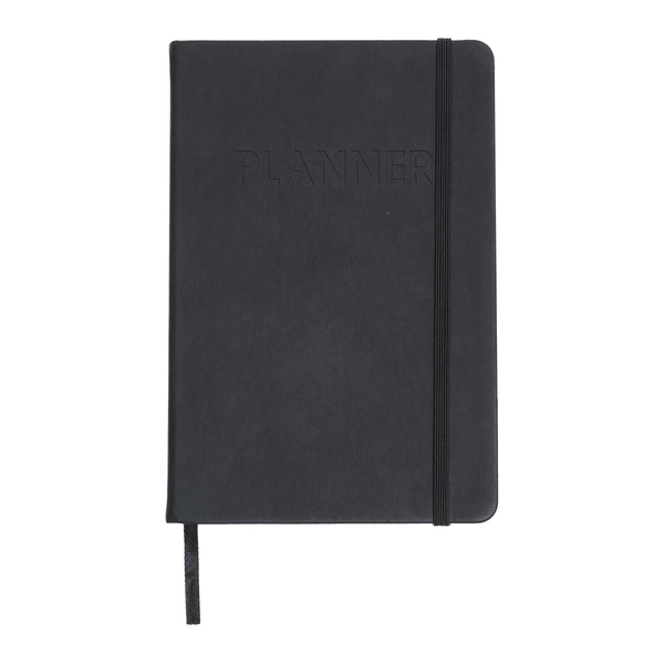 Planner Allright, czarny z nadrukiem logo d