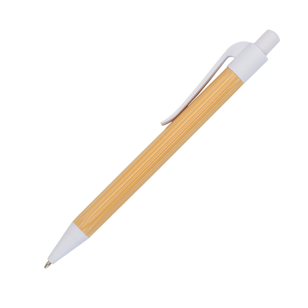 Zestaw upominkowy notes z długopisem Forest, biały z nadrukiem logo c