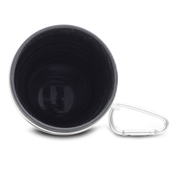 Kubek silikonowy Flexi 350 ml, czarny z nadrukiem logo f