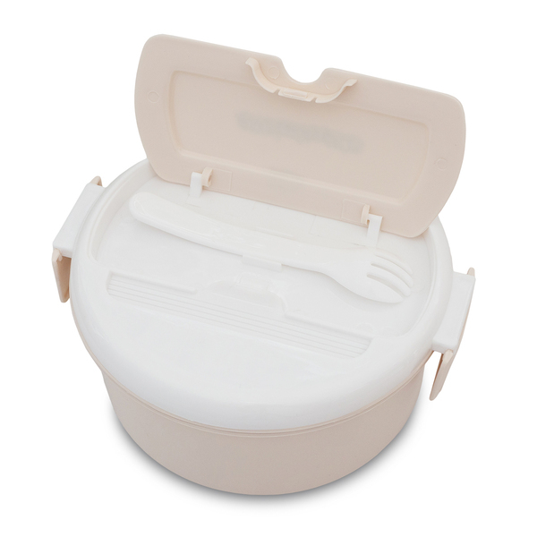 Pojemnik na lunch Tastyway 1000 ml, beżowy z nadrukiem logo c
