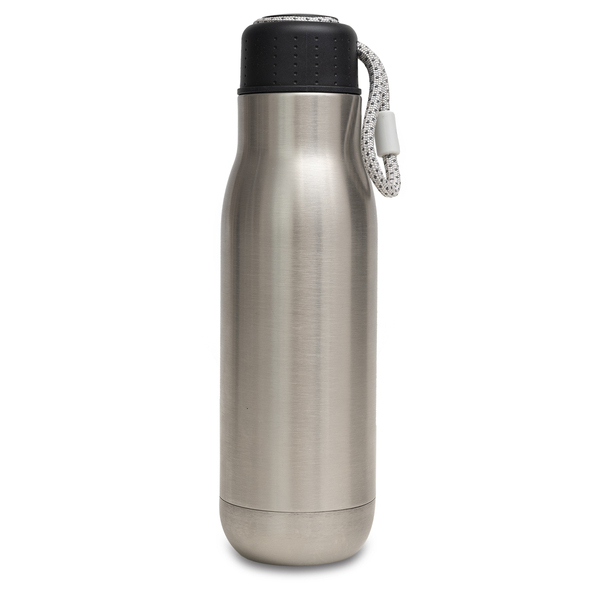Butelka termiczna 500 ml Calgary, srebrny z nadrukiem logo d