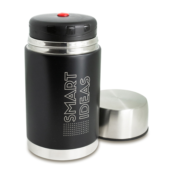 Pojemnik próżniowy 1000 ml Bigger, czarny z nadrukiem logo c