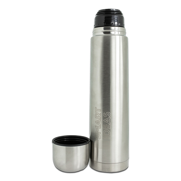 Termos Livin 1000 ml, srebrny z nadrukiem logo a