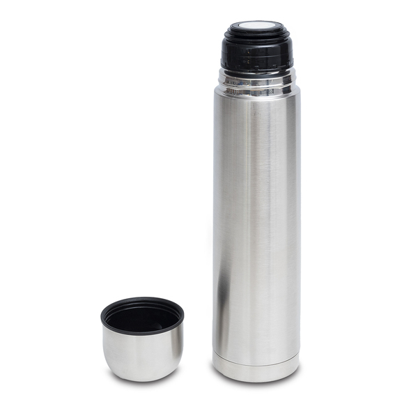 Termos Livin 1000 ml, srebrny z nadrukiem logo b