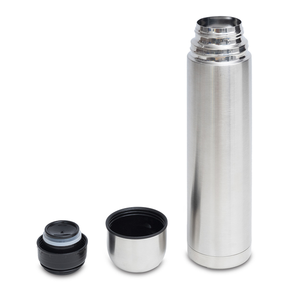 Termos Livin 1000 ml, srebrny z nadrukiem logo c
