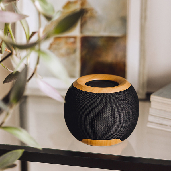 Głośnik Bluetooth Ball, czarny z nadrukiem logo f