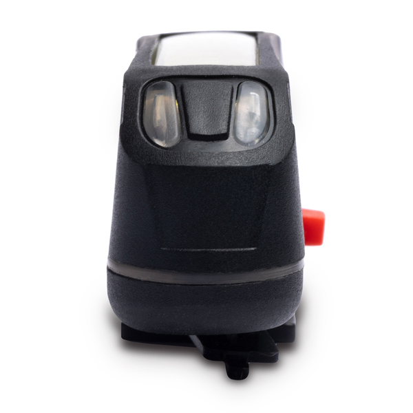 Lampka rowerowa Utrecht, ładowana przez USB, czarny z nadrukiem logo b