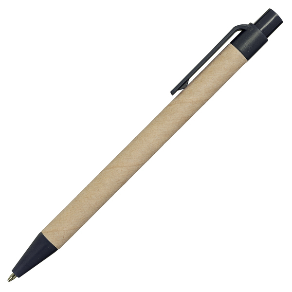 Notes Kraft z długopisem, czarny/beżowy z nadrukiem logo c