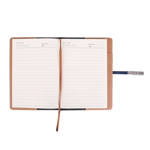 Notes La Mora, granatowy z nadrukiem logo c