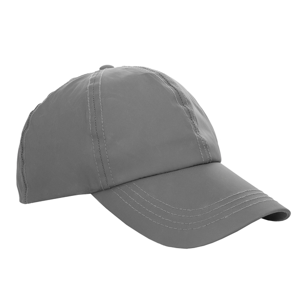 Odblaskowa czapka Antes, srebrny z nadrukiem logo - zdjęcie produktu