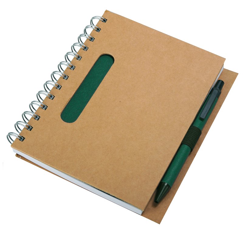 Notes 120x180/70k linia Envivo, zielony/beżowy z nadrukiem logo