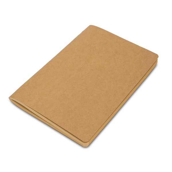 Notes A5 Calobra, brązowy z nadrukiem logo b