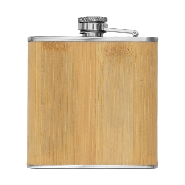 Piersiówka Louth 175 ml, beżowy z nadrukiem logo c