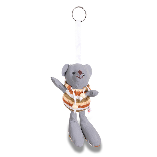 Brelok Teddy, szary z nadrukiem logo - zdjęcie produktu
