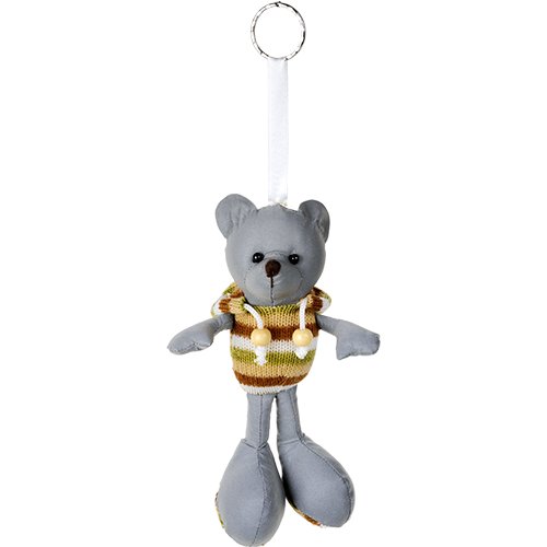 Brelok Teddy, szary z nadrukiem logo b