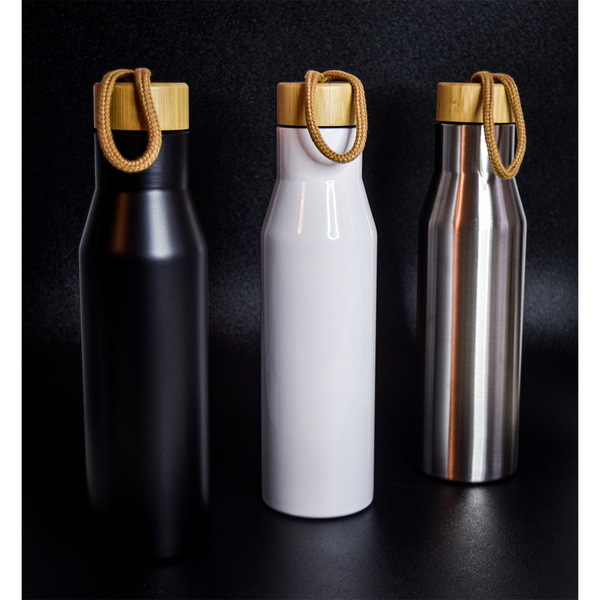 Butelka termiczna Lavotto 500 ml, biały z nadrukiem logo e