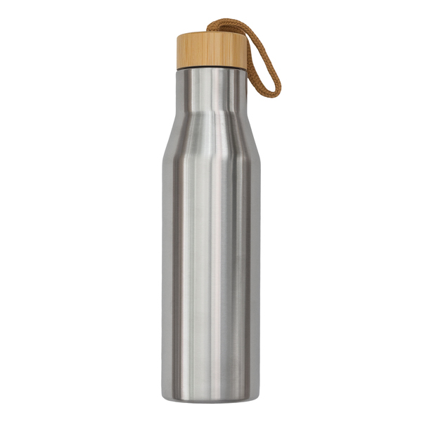 Butelka termiczna Lavotto 500 ml, srebrny z nadrukiem logo c