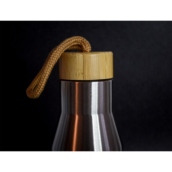 Butelka termiczna Lavotto 500 ml, srebrny z nadrukiem logo d
