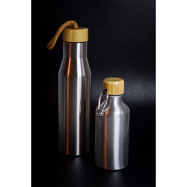 Butelka termiczna Lavotto 500 ml, srebrny z nadrukiem logo e