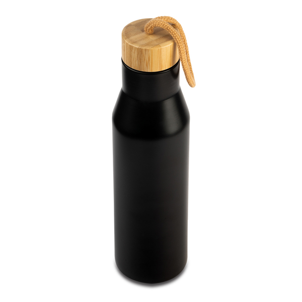 Butelka termiczna Lavotto 500 ml, czarny z nadrukiem logo - zdjęcie produktu