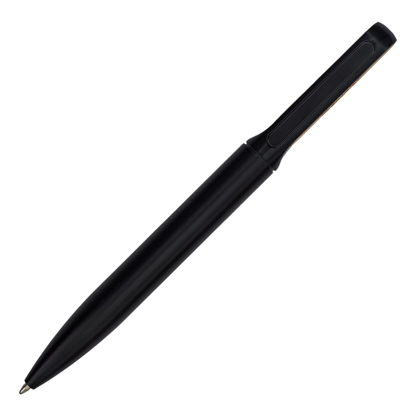 Metalowy długopis w etui Jerome, czarny z grawerem logo c