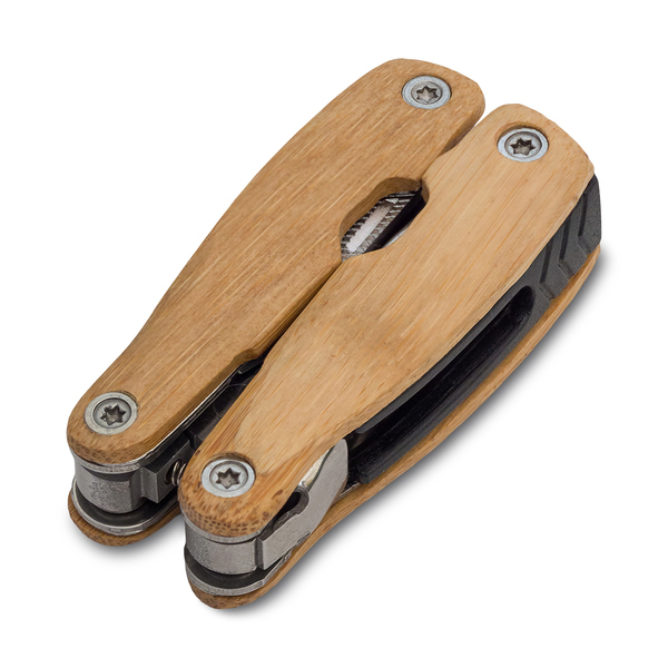 Mini multitool Exton, brązowy z nadrukiem logo c