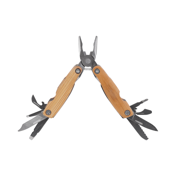 Mini multitool Exton, brązowy z nadrukiem logo - zdjęcie produktu