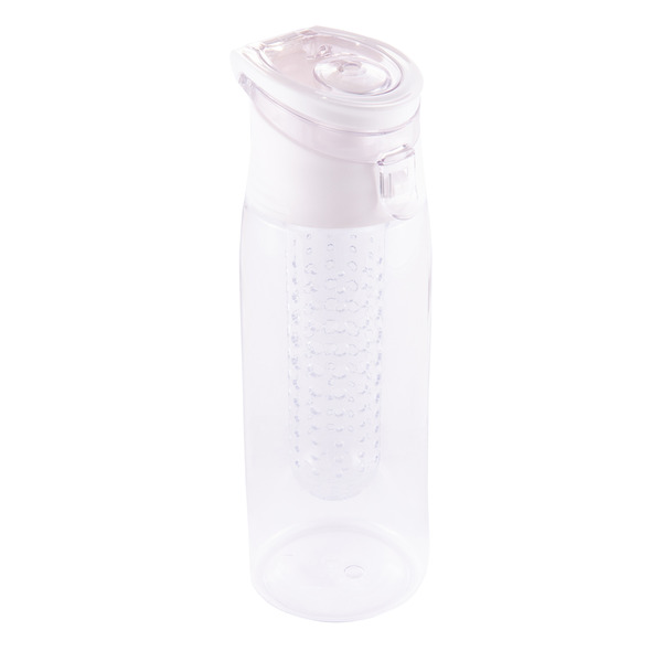 Bidon Mint 700 ml, biały/transparentny z nadrukiem logo - zdjęcie produktu