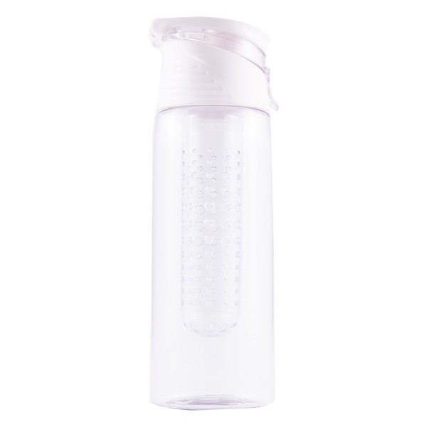 Bidon Mint 700 ml, biały/transparentny z nadrukiem logo c